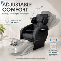 Chaise de spa pour pédicure avec système de massage Shiatsu sans tuyauterie, professionnelle et commerciale, pour salon de manucure