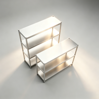 Étagère de rangement en acier inoxydable à 4 niveaux, robuste, pour entrepôt, cuisine commerciale, vente en gros