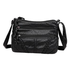 Borsa a tracolla classica Vintage da donna a tracolla borsa a tracolla nera in pietra geometrica per le vacanze autunnali invernali - Product Image 1