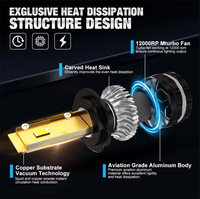 Ampoule de phare LED haute puissance YHKOMS 70W 6000LM Super Lumineuse 9005 9006 H11 H7 H4 Phares LED pour voiture