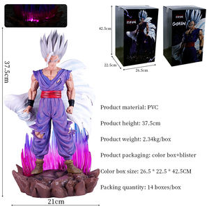 En gros 37cm Blanc Dieu Gohan Anime PVC Figure Creative Light-Up <span class=keywords><strong>Figurine</strong></span> Boîte Modèle Artisanat Cape Version Cadeaux pour <span class=keywords><strong>Dragon</strong></span> - Product Image 2