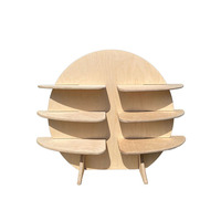 Présentoir de rangement multifonctionnel sur pied à cinq niveaux en bois personnalisé, non pliable, pour la décoration de la maison et du bureau