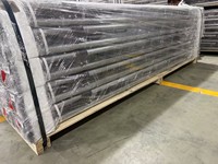 Barre de chargement réglable 89-104 pouces en tube rond d'acier avec support de verrouillage de charge à 2 barres, kit de fixation par boulons pour semi-remorque
