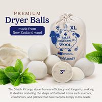 Boules de séchage en laine naturelle, adoucissant textile pour peaux sensibles, boules de lavage réutilisables, accessoires pour machine à laver domestique