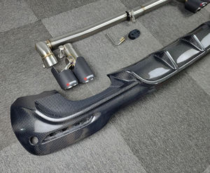 Difusor de parachoques trasero de fibra de carbono F34 para <span class=keywords><strong>BMW</strong></span> 3 Series <span class=keywords><strong>GT</strong></span> 2013-2019 328i 335i <span class=keywords><strong>340i</strong></span> M-Sport Spoiler Lip + Tail Tip Escape - Product Image 2