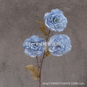Flor de Seda Artificial de Peonía de Tres Cabezas Secret Garden para Decoración de Bodas y Hogar - Product Image 4