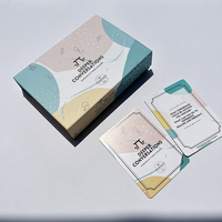 Jeu de cartes de conversation personnalisées OEM, 2 jeux de cartes avec boîte à couvercle magnétique, logo personnalisé imprimé, cartes de jeu de dialogue pour couples
