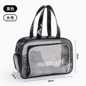 2024 Custom Logo Transparent Clear Bath Wash Fitness Travel Portable Makeup <b>Bag</b> Skincare <b>Toiletry</b> <b>Bag</b> <b>Small</b> Pvc Cosmetic Pouch - Product Image 2