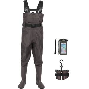 Meilleure vente Cuissardes <span class=keywords><strong>de</strong></span> pêche pour hommes avec bottes Cuissardes <span class=keywords><strong>de</strong></span> poitrine pour femmes 2 plis en nylon/PVC imperméables pour la <span class=keywords><strong>chasse</strong></span> avec cintre pour bottes - Product Image 5