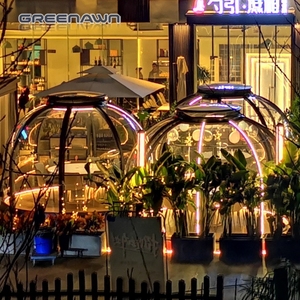 Vendita calda antivento e impermeabile campeggio prefabbricato <span class=keywords><strong>Hotel</strong></span> Dome House uso domestico casa rotonda Geo Dome case tenda a bolle trasparente - Product Image 5