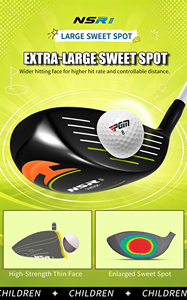 Ensemble <span class=keywords><strong>de</strong></span> golf junior à hauteur personnalisable pour enfants avec driver, fer 7 à grand sweet spot, putter et sac <span class=keywords><strong>de</strong></span> golf sur pied - Product Image 3