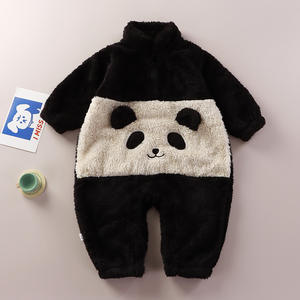 Nouvelle <span class=keywords><strong>combinaison</strong></span> chaude pour bébé, vêtements d'hiver, <span class=keywords><strong>pyjama</strong></span> en peluche mignon de <span class=keywords><strong>panda</strong></span> avec fermeture à boutons, vêtements de maison mignons pour bébé - Product Image 6