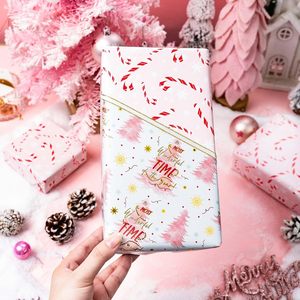 Pink Christmas Tree Wrapping <b>Paper</b> <b>Roll</b> 17 In X 32.8 Ft Gift Wrap For Holiday Crafting And Present Decorating - Product Image 6