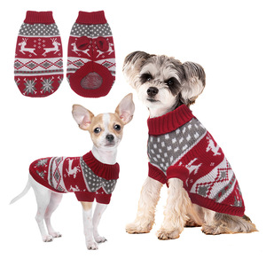 Pull de Noël pour chiot, pull à motif de rennes et de flocons de neige pour chat et petits chiens - Product Image 1