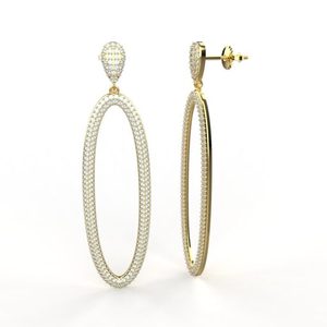 Avarta 18K Cosmic hecho a mano Lab Grown Diamond Moissanite Pendiente para niñas y mujeres Joyería clásica para todo tipo de ocasiones - Product Image 1