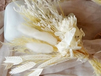 Mini Bouquet de Mariage Bohème en Herbe de la Pampa et Fleurs Séchées – Décorations de Table pour Remise de Diplôme, Halloween, Fête des Mères, Noël, Pâques