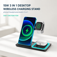 Support de charge sans fil magnétique flexible pliable 3 en 1 pour téléphone, montre intelligente, écouteurs