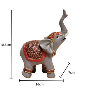 2025 New Arrival Personalizável Elefante Escultura Decoração Handmade Resina À Prova D' Água Estatueta pintados à mão Office Desk Casa - Product Image 6