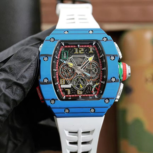 2026 Designer Red Carbon Fiber 65-01 Mechanical <b>Watch</b>, High-Quality Sapphire Crystal Hollow Automatic Timepiece - Product Image 2