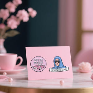 Autocollants de téléphone en métal de la série rose personnalisés en usine autocollants anglais de motivation de style américain <span class=keywords><strong>pour</strong></span> les filles cool comme cadeaux d'anniversaire - Product Image 6