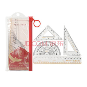 Chenguang ARL960L4 Math <b>Set</b> 15cm Ruler <b>Set</b> <b>Square</b> Protractor 4-Piece Student Exam Use - Product Image 5