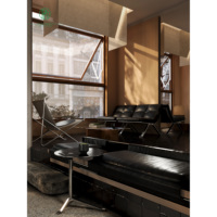 Ensemble de mobilier de bar moderne et élégant en bois massif, comptoir de bar, table à manger et chaises pour salon de thé commercial