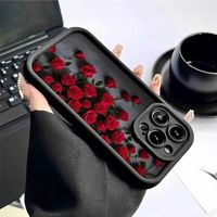 Coques de Téléphone Antichoc Luxe Fleurs pour iPhone 17 Air 16 15 Plus Pro Max 14 13 12 11 X – Housse de Protection Arrière Anti-chute
