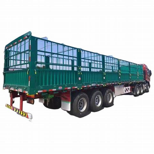 Semirremolque de 3 y 4 Ejes, 40 pies, 13 m, 12.5 m, para Camión, 40 Toneladas, 60 Toneladas, con Barandas Laterales de Acero, para Carga, en Venta - Product Image 5