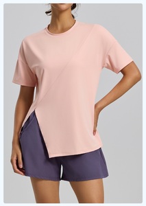 Camiseta Deportiva de Manga Corta, Holgada, Ligera, Transpirable, de Secado Rápido, de Malla Elástica/Poliéster, para Correr, Gimnasio, Yoga - Product Image 2