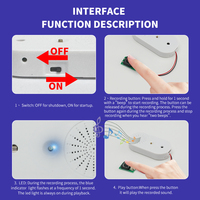 Bouton poussoir Mini module de puce vocale enregistrable musique en plastique son carte de voeux musicale boîte-cadeau Solution haut-parleur