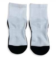 Vente en gros DIY drôle tube en vrac chaussettes blanches unies pour sublimation