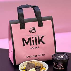 Bolsas Aislantes Desechables Personalizadas de Papel de Aluminio para Llevar Postres, Té con Leche, Bebidas Frías, Bolsas de Embalaje de Tela No Tejida - Product Image 4