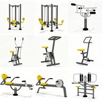 Appareil d'entraînement de rameur individuel d'extérieur pour parc public, équipement de fitness extérieur pour l'entraînement de force du corps entier