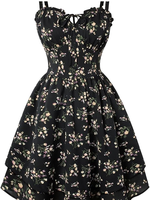 Robe florale vintage sans manches pour femme, été 2026, mini-robe de graduation pour adolescentes, corset, robe d'été noire