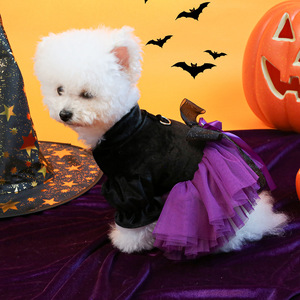 Suministros <span class=keywords><strong>para</strong></span> mascotas Ropa <span class=keywords><strong>de</strong></span> Halloween en stock Disfraces <span class=keywords><strong>de</strong></span> perros y gatos Pequeña <span class=keywords><strong>bruja</strong></span> Lindos vestidos <span class=keywords><strong>de</strong></span> novia <span class=keywords><strong>para</strong></span> mascotas - Product Image 2