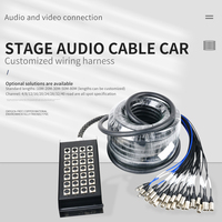Câble serpent XLR 28 canaux 30m boîte de scène Audio multicœur pour son en direct système PA Studio d'enregistrement professionnel