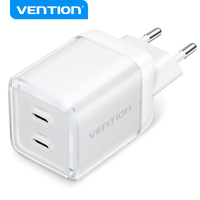 Chargeur Vention 45W Gan Type C USB Chargeur de téléphone portable Charge rapide Chargeur transparent