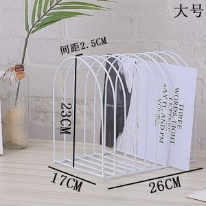 Estante para Libros de Metal Blanco, Organizador de Revistas de Hierro Moderno, Soporte de Exhibición para Almacenamiento en Estantes del Hogar - Product Image 4