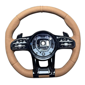 Pour <span class=keywords><strong>Mercedes</strong></span> Benz <span class=keywords><strong>AMG</strong></span> C300 <span class=keywords><strong>E300</strong></span> GLC GLA GLE CLS 2013 2014 2015 2016 2018 LED Affichage Volant En Fiber De Carbone En Cuir - Product Image 5