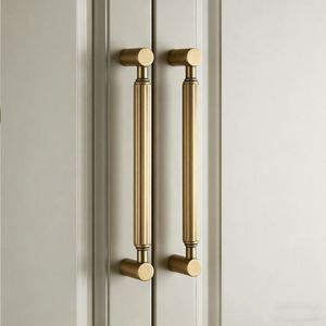 Customized Various Length Brass European Design Refrigerator Handles <b>for</b> Wardrobe Drawer Dresser & Cabinet-Easy Installation - Product Image 6
