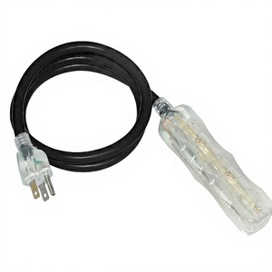 <span class=keywords><strong>สาย</strong></span>พ่วงต่อพ่วงภายนอกแบบยืดหยุ่น 16/3 AWG พร้อมสายดิน 3 ช่องเสียบ ปลั๊กไฟกันน้ำพร้อม<span class=keywords><strong>ไฟ</strong></span>แสดงสถานะ สำหรับงานปรับปรุงบ้าน - Product Image 1