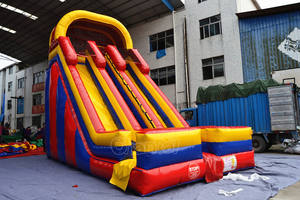 Tobogán Inflable para Exteriores, Castillo Inflable, Tobogán de Jardín, Obstáculos, Toboganes Gigantes Triples - Product Image 3