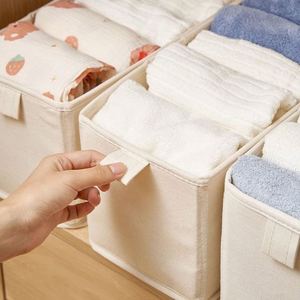 Foldable Fabric Wardrobe Drawer Closet Divider <b>Cubes</b> Containers Drawer Organiser <b>Storage</b> Box for Underwear Clothes - Product Image 1