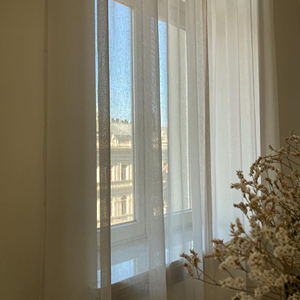 ستائر شفافة أنيقة بنقوش زهور للديكورات الداخلية الكلاسيكية، كشكشة وستائر بنمط زهور كلاسيكي - Product Image 3