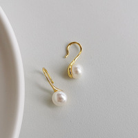 Boucles d'oreilles en argent Sterling 925 et plaqué or pour femmes, bijoux, perles d'eau douce, élégantes, nouvelle collection