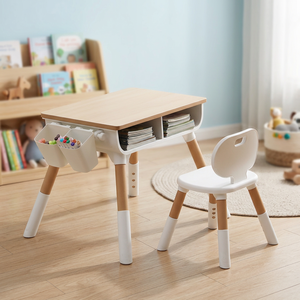 Juego de Silla y Escritorio Infantil Multifuncional de Plástico Moderno, Ajustable en Altura, Modelo BS-8833, Directo de Fábrica, para Uso Escolar y Doméstico, Zhejiang - Product Image 4