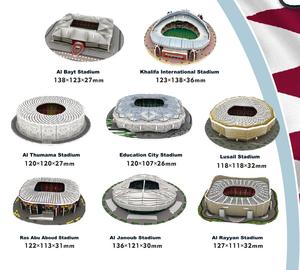 Wold Cup-rompecabezas de papel personalizado 3D de Catar, juguete educativo artesanal, modelo de estadio de fútbol, <span class=keywords><strong>2022</strong></span> - Product Image 6