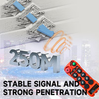 Système de contrôle sans fil pour grue JYRDI Q600 IP65 250m, télécommande industrielle pour applications de levage de grues aériennes