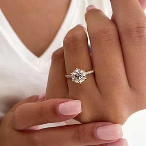 Anello da donna in Zirconia cubica per l'eternità, vendita all'ingrosso, gioiello, promessa, 18K, anello nuziale di fidanzamento in argento Sterling placcato 925 placcato in oro 18K - Product Image 2