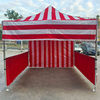 Kit de cabine de carnaval à Impact 10x10 pieds, auvent d'extérieur à rayures bleues et blanches Pop-up